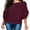 Wine Red, variant on Women's Boat Neck Loose Knitted Pullover Sweater