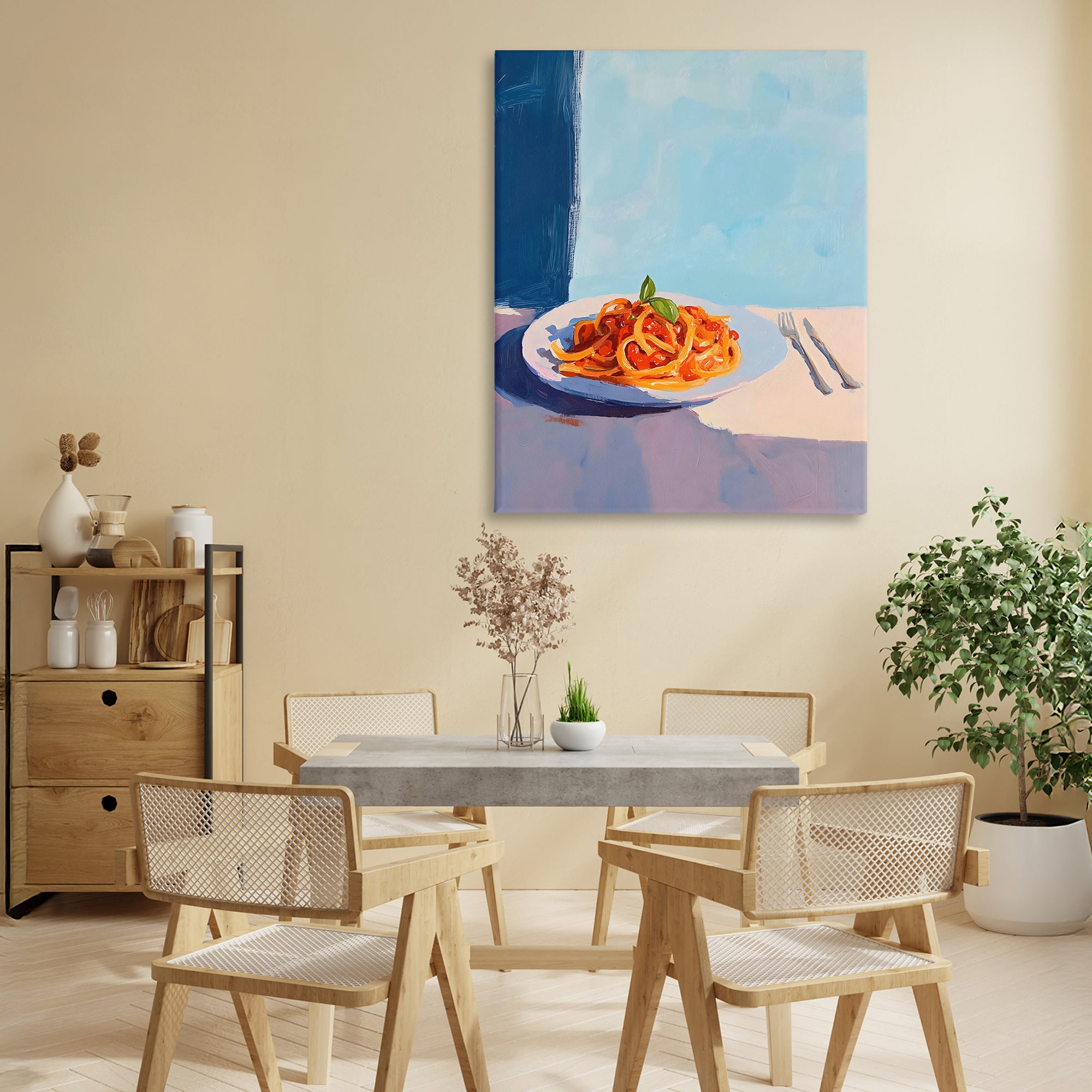 Stupell Industries Italian Spaghetti on Plate Canvas Wall Art, design by The Prints Vibe