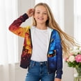 thumbnail image 3 of chaqlin Girls' Fashion Hoodies & Sweatshirts Butterfly Full Zip Hoodie Ice Fire Flame Long Sleeve Sweatshirt Jacket Casual Outerwear with Pocket Fall Winter Fashion Clothes, 3 of 7