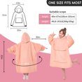 thumbnail image 3 of XIECUVA Wearable Blanket Hoodie for Kids, Soft Double Layer Sherpa Fleece Sweatshirt,Teen Gifts for Kids, Youth, Boys, Girls, One Size, Yellow Pink, 3 of 8
