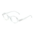 thumbnail image 1 of Lunettes de Lecture Rondes à Ressort pour Hommes et Femmes c4 transparent +450, 1 of 6