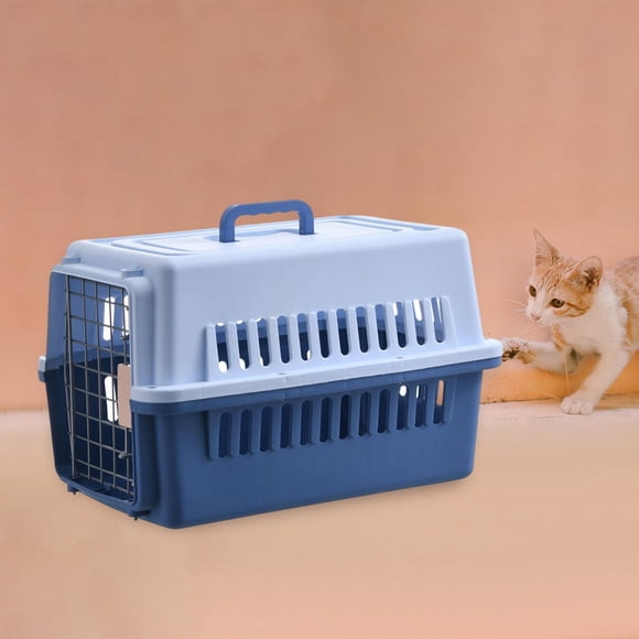 Perrera de viaje portátil perfecl para perros bolso de mano caja de transporte azul