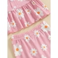 thumbnail image 6 of Bagilaanoe 2pcs Toddler Baby Girl Pants Set Floral Sleeveless Cami Tops + Flare Trousers 6M 12M 18M 24M 3T 4T Kids Casual Clothes, 6 of 7
