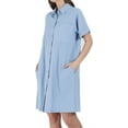thumbnail image 2 of utcoco Womens Cotton Linen Button Down Shirt Dress, 2 of 4