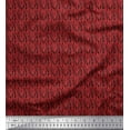 thumbnail image 1 of Soimoi Red Modal Satin Fabric Wild Animal Skin Small Fabric Prints by Yard 42 Inch Wide, 1 of 3