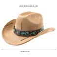 thumbnail image 2 of Classification des Produits Cowboy Chapeau de Cowboy 1 Titre de Produit Chapeau en Denim Western pour Femmes Bord Courbé Chapeau de Jazz pour Usage Quotidien, 2 of 2