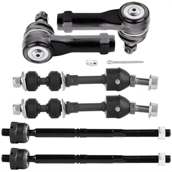 SCITOO 6pc Front Suspension Kit Outer Inner Tie Rod End Sway Bar End Link fit for Ford for F-150 2004-2005 ES3691 EV463 K80337