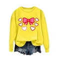 thumbnail image 4 of Erwazi Valentines Sweatshirts for Women Heart Graphic Pullover Crewneck Long Sleeve Tops, 4 of 5