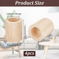 thumbnail image 2 of Elevadores de cama cilíndricos de madera, 4 Uds., 39,5mm, ID, elevadores de muebles de madera, 59x72mm, pies sólidos de elevación de madera, extensor de cilindro de madera, 2 of 4