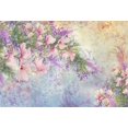 thumbnail image 2 of YUSDECOR 7x5ft Backdrop Photography Background Plaster Wall with Pink Flowers and Juniper Spring Blossoms Flowers Hand Painting Wallpaper Interior Decorations Wedding Party Photo Portrait, 2 of 3