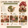 thumbnail image 3 of Whimsical Village 3D Fabric Poke Art Kit, Moon Moth Apothecary | Cottage Craft No Sew Press Technique Poke Kit for Beginners, 3D DIY Cottage Fabric Punch Needle Kit Gift for Craft Lovers, 3 of 11