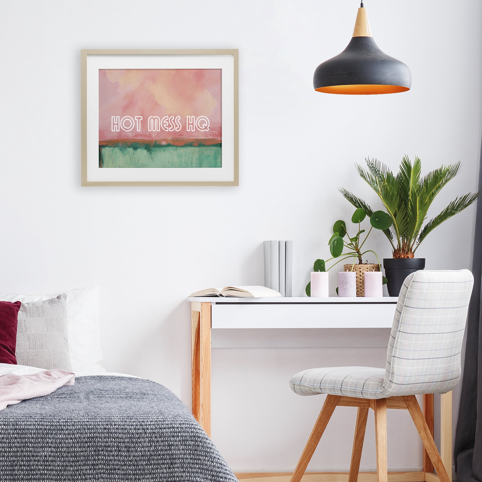 Stupell Industries Hot Mess Headquarters Birch Framed Print Under Glass, design by Gina Kelly