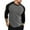 Dark Gray, variant on WREESH Mens Color Block Patchwork Raglan Sleeve T Shirt Long Sleeve Crew Neck Top Casual Workout Undershirt Black