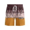 thumbnail image 2 of Mens Swim Trunks Ice Cream Melt Graffiti Quick Dry 2 In 1 Bathing Suit Swimming Board Shorts Mesh Lining Brown L, 2 of 4