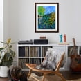 thumbnail image 4 of Art.com Blue summer flowers Art Print by Pol Ledent, Brown Frame Wall Art, 32" x 40", 4 of 5