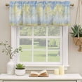 thumbnail image 3 of Yellow Blue Vintage Valances for Windows, Modern Abstract Art Oil Paiting Light Filtering Kitchen Curtains, Rod Pocket Window Valance Curtains for Living Room Bedroom, 42" W x 12" L, 2 Panels, 3 of 9