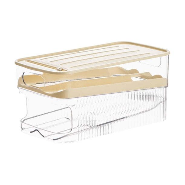 Dispensador de huevos rodante, organizador de huevos para el refrigerador y la cocina. Doble capa