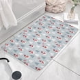 thumbnail image 3 of Light Blue Christmas Snowman and Tree Flannel Non Slip Door Rugs,Washable Door Mats Indoor,Decorative Door Mats,Dirt-Resistant and Absorbent Doormat for Entrance,Bedroom,Kitchen,Bathroom,23.5"x16", 3 of 5