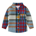 thumbnail image 4 of YUNAFFT Boys & Girls School Shirt Casual Checkered Pocket Long Sleeve Stylish Cute, 4 of 9