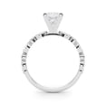thumbnail image 2 of Sprico Jewel 14K White Gold Plated 1.9 Ct Princess Cut Moissanite Ring - Luxurious Multi-Stone Engagement Ring - Classic Solitaire with Accent Design - Beautiful Wedding Band with Moissanite, 2 of 3