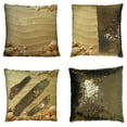thumbnail image 1 of EREHome Coquillages avec Oreiller de Sable Housse de Coussin Décor 18x18 Pouces, 1 of 2
