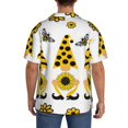 thumbnail image 3 of Fuzoiu Sunflower Gnome Print Men's Casual Short,Men's Short Sleeve Shirt,Mens Casual Button Down Shirts,Cuban Collar Summer Shirt for Beach, Vacation, and Outdoor Activities-XX-Large, 3 of 5