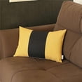 thumbnail image 1 of HomeRoots 399524 Yellow & Black Midsection Lumbar Throw Pillow, Multi Color, 1 of 1