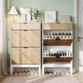 thumbnail image 3 of 1 Mdf+Pb Wave Pattern Two-Door One-Drawer Shoe Cabinet, 3 of 9