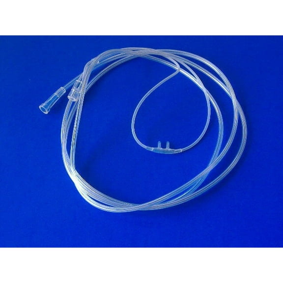 BOX OF 5 (FIVE) 7FT Adult Flexible Tip Soft Nasal Oxygen Cannulas Clear CANROS7