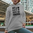 thumbnail image 2 of The Easter Bunny Has Arrived, Heather Grey Hooded Sweatshirt or Hoodie, 3XL, 2 of 5