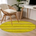 thumbnail image 4 of Round Rugs 3Ft, Yellow Wooden Grain Round Area Rug Washable Indoor Throw Carpet, Country Shabby Planks Rural Small Non Slip Circle Rug for Bedroom Living Room Home Decor Aesthetic, 4 of 8
