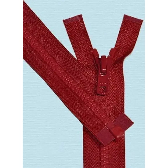 29" Vislon Zipper ~ YKK #5 Molded Plastic ~ Separating - 519 Hot Red (1 Zipper/ Pack)