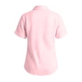 thumbnail image 4 of CUSTG Women T-Shirts Relaxed Fit Knit Shirt Short Sleeve Pocket Lightweight Casual Tops Solid Color Lapel Comfort Streetwear, 4 of 6