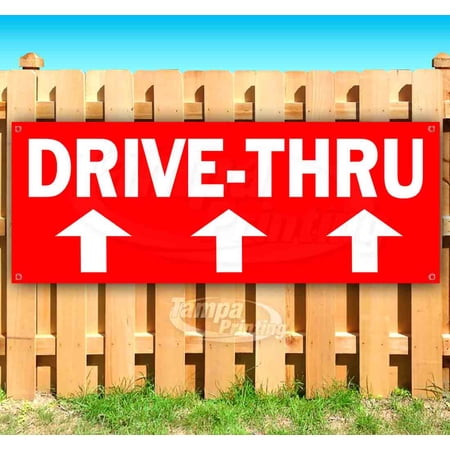 Drive-Thru 13 oz Vinyl Banner With Metal Grommets