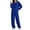 Blue, variant on Sweater Sets for Women 2 Piece Cable Knitted Lounge Outfits Long Sleeve Crewneck Pullover and Jogger Pants Loose Fit (XL, White)