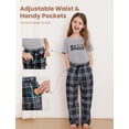 thumbnail image 3 of Pantalones de Pijama para Niños PATPAT a Cuadros Gris y Negro Talla 9-10 años, 3 of 7