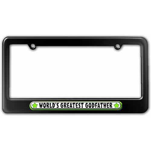 License Plate Frame I Love Godfather Zinc Weatherproof Car Accessories Chrome 