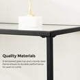 thumbnail image 6 of VASAGLE Tempered Glass Console, Sofa, Entryway Table, Metal Frame, Black, 6 of 6