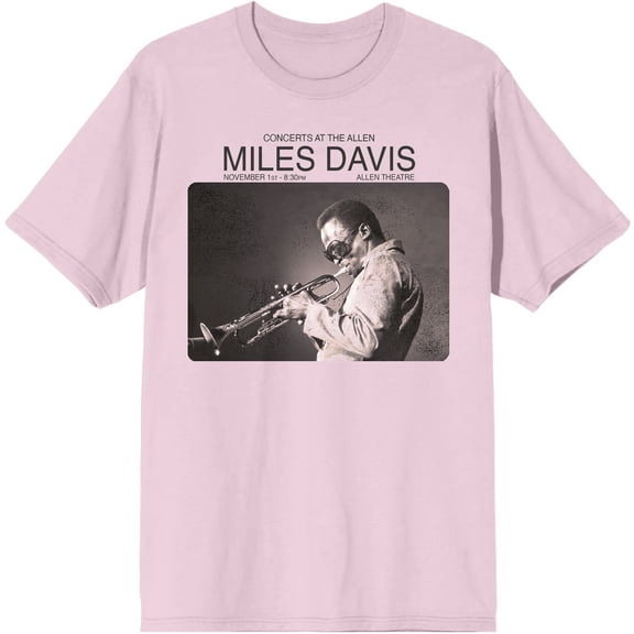 Miles Davis Photo Print Men's Pink Short Sleeve Tee