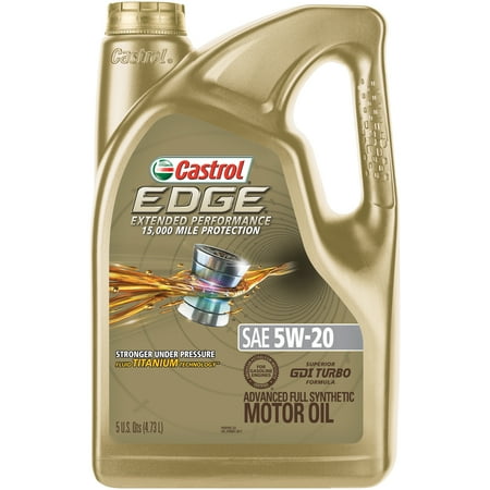 Castrol EDGE Extended Performance 5W-20 Full Synthetic Motor Oil, 5 QT