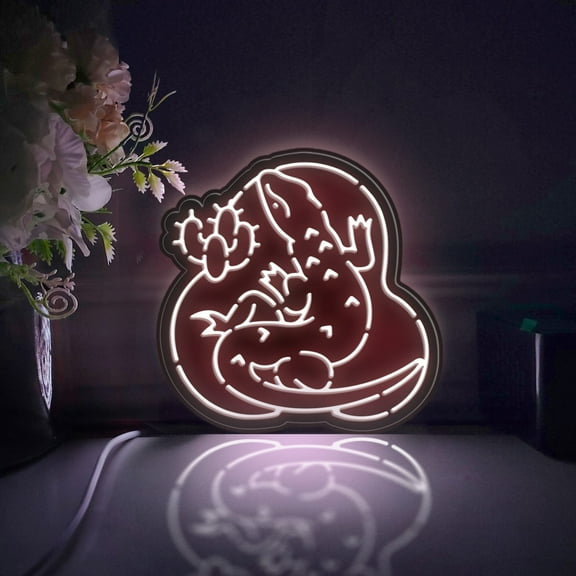 Lizard Led Light Box, Dimmable Neon-Like Light Signs USB Power for Wall Decor Bedroom Decoration, Static Light (WxH) 6"x6"