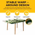 thumbnail image 4 of Happy St. Patrick's Table Cloths for 4 Foot Rectangle Tables, Legs Coin Green Shamrock Leaf Vintage Patio Waterproof Elastic Fitted Tablecloths, Washable Rectangular Table Cover for Camping, 4 of 8