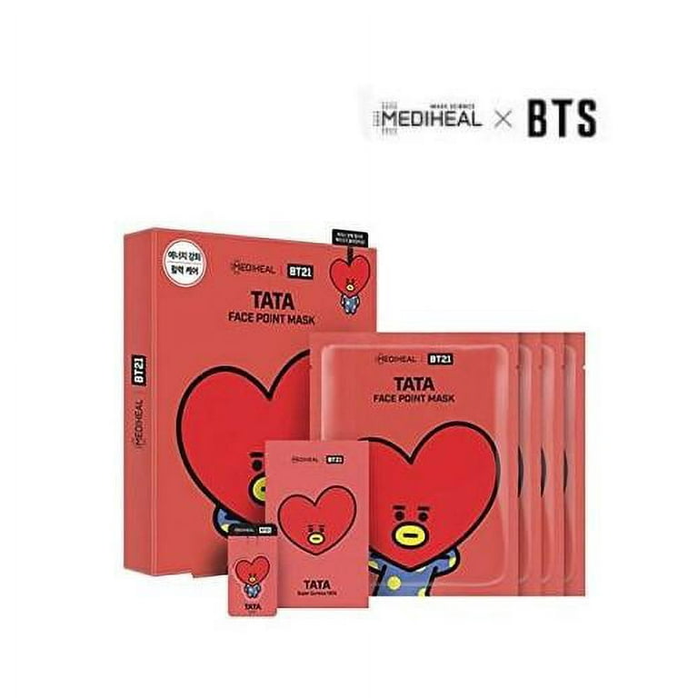 MEDIHEAL BTS BT21 FACE POINT MASK (4 Sheets+Post Card+Book