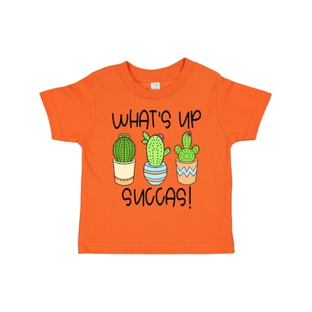 

Inktastic What s Up Succas Funny Cacti Plants Gift Toddler Boy or Toddler Girl T-Shirt