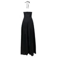 thumbnail image 5 of DHFJKG Women Lace Formal Dresses Floral Embroidery Sleeveless Self Tie Halter Dress Evening Ball Gown Split Maxi Dress Trendy Dresses, 5 of 5