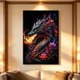 thumbnail image 4 of YiJuHui 5D Diamond Painting, Dragon Rhinestone Paintings for Adults, Full Drill Embroidery Arts, Canvas Wall Decor, Living Room Home Décor, 4 of 6
