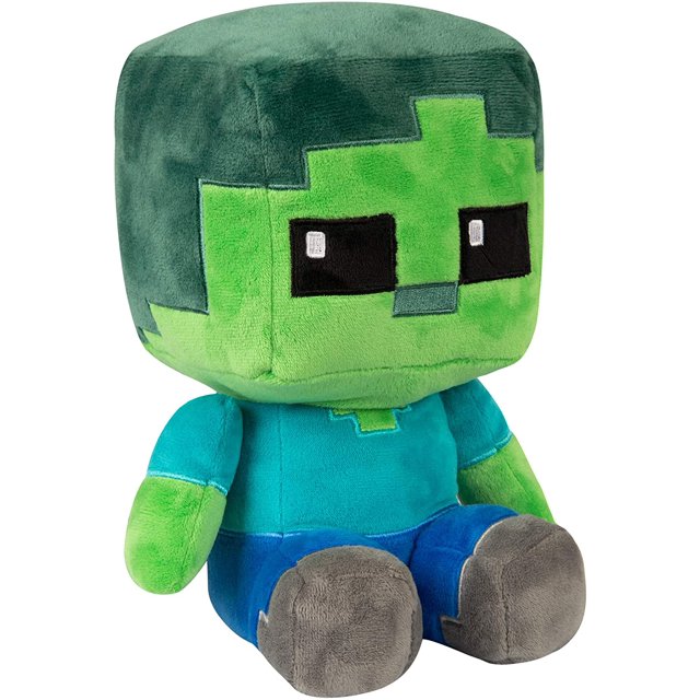 Peluche de zombi Yashi de Minecraft Crafter multicolor 8.75 pulgadas