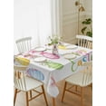 thumbnail image 2 of Easter Eggs Rectangle Tablecloth, Butterfly Flowers Spring Watercolor Branch Floral Waterproof & StainResistant Tablecloth, Washable Oil-proof Table Cover for Dining/Party/Wedding/Buffet 60x102 In, 2 of 9