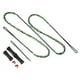 thumbnail image 1 of Reemplazo de cuerda de arco Uxcell con 2 piezas de nock de latón y 1 juego de tabuladores de silicona para arco largo tradicional, cuerda de arco recurvo verde-negro AMO 52", 1 of 7
