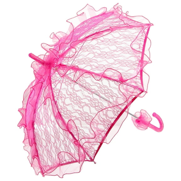 HAMPPLIES 1Pack Wedding Umbrella for Bride Lace Parasol Elegant Sun Protection Women